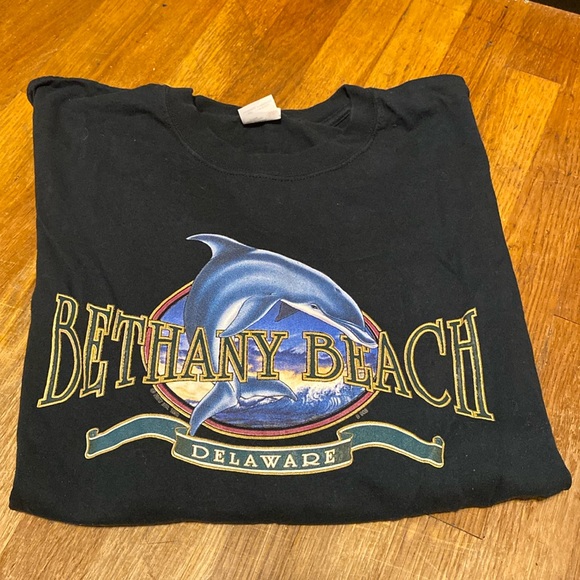 Anvil Tops - 3X 100% cotton Bethany Beach Delaware black T-shirt